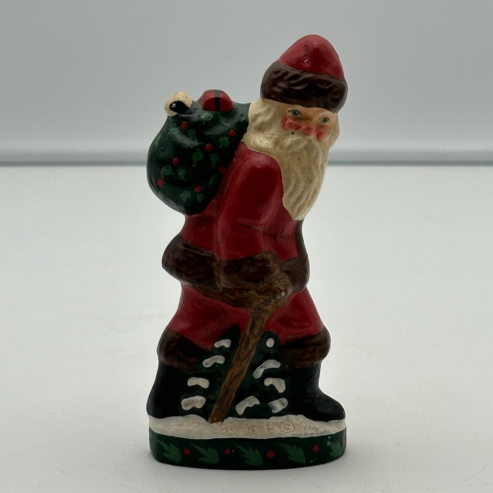 House of Hatten Santa with Pack Vintage Handpainted Christmas Figure